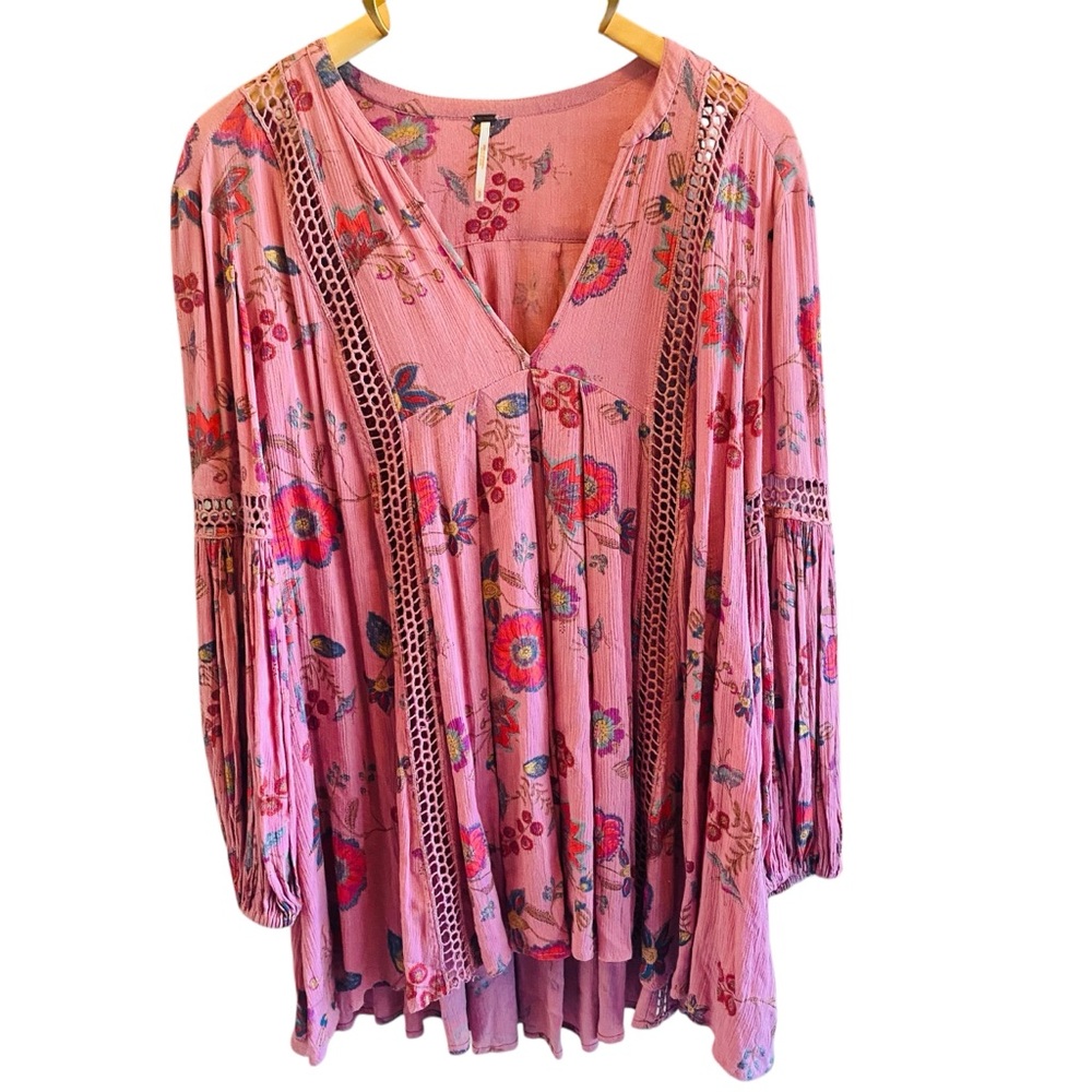 Free People Just The Two of us Top Mauve Pink - Picture 2 of 7